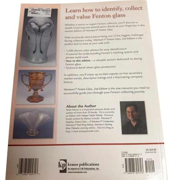 Warman's Fenton Glass: Identification and Price Guide 2nd Edition 2007 Moran PB - Picture 5 of 5